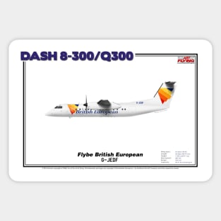 DeHavilland Canada Dash 8-300/Q300 - Flybe British European (Art Print) Sticker